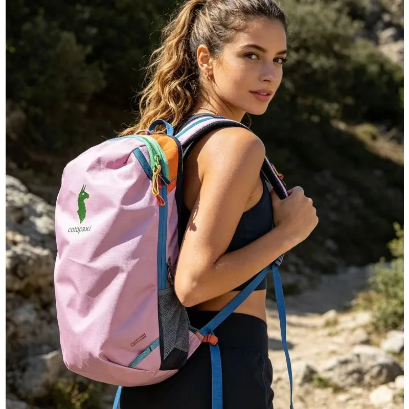 

20L Durable Double Shoulder Backpack in Vibrant Dopaamine Colors Camel Design Ideal for Daily Use And Travel