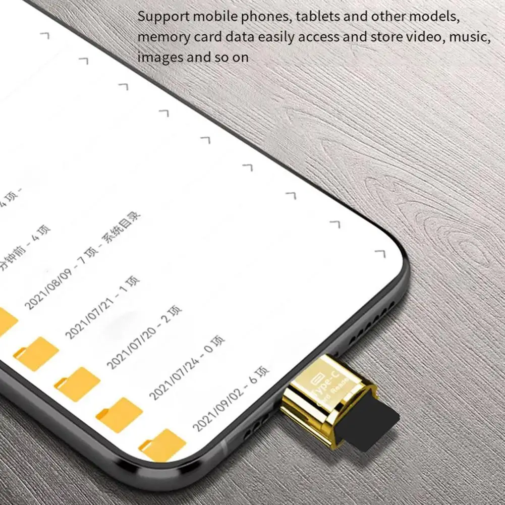 For Samsung Mini TF Card Reader Type-C To Micro-SD Adapter Type C To TF Adapter Lanyard Design Lightweight