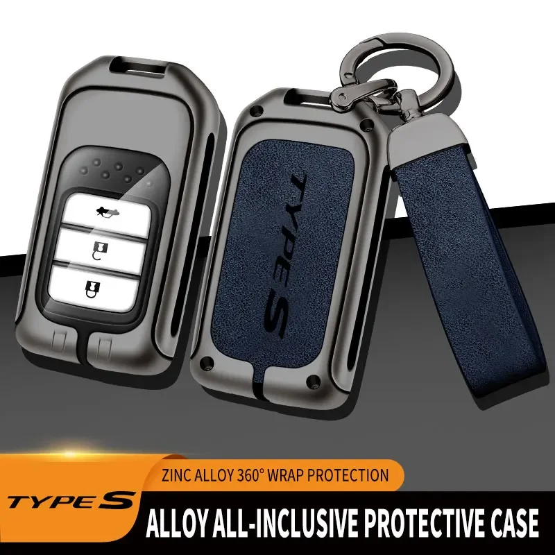 For Honda CRV HRV XRV CR-V Crider Pilot Fit Freed Vezel Odyssey 2018 2019 2020 2021 2022 Zinc Alloy Car Key Case Cover