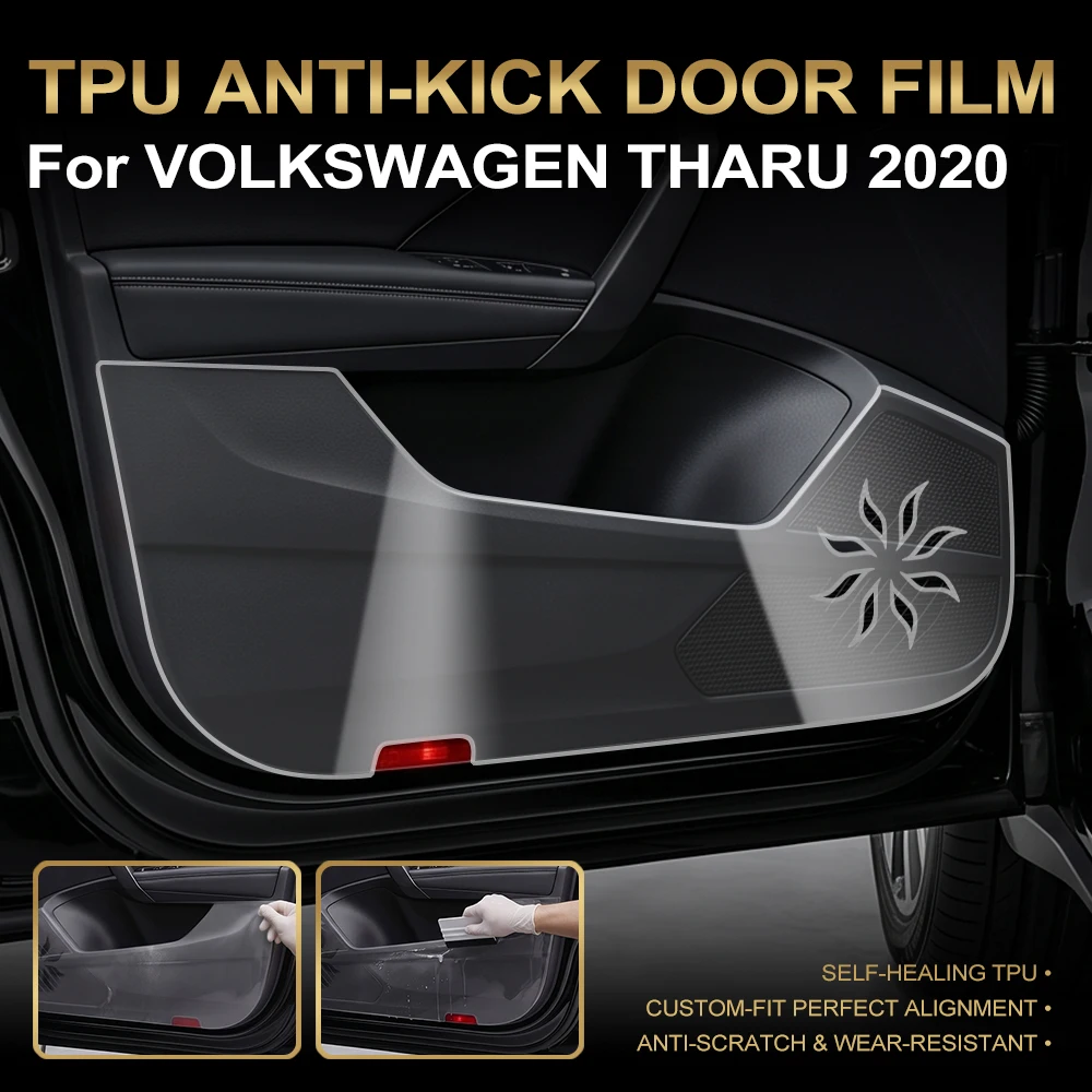 

TPU Car Door Anti Kick Pad Stickers Inner Side Edge Film Front and Rear Door Side Panel Protection Pad For Volkswagen Tharu 2020