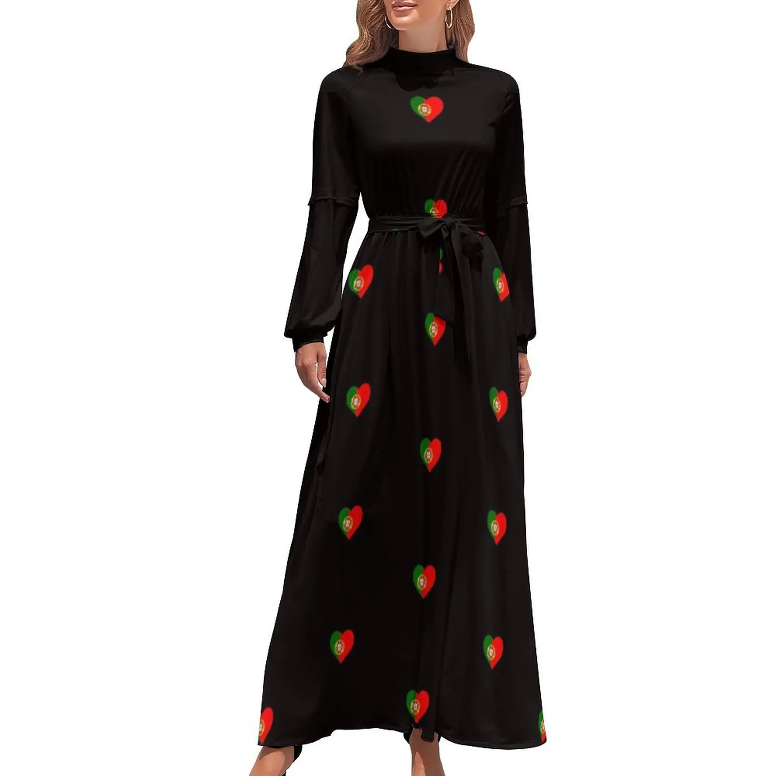 

Portuguese Flag Heart Long Dress dress women summer 2024 Cocktail of dresses