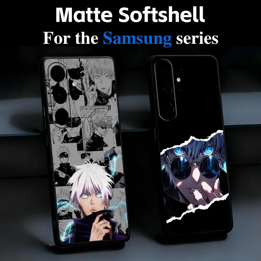 Jujutsu Kaisen  Satoru Gojo Phone Case For Samsung Galaxy S26 S25 S24 S23 S22 S21 Plus Ultra Fold A Soft Black