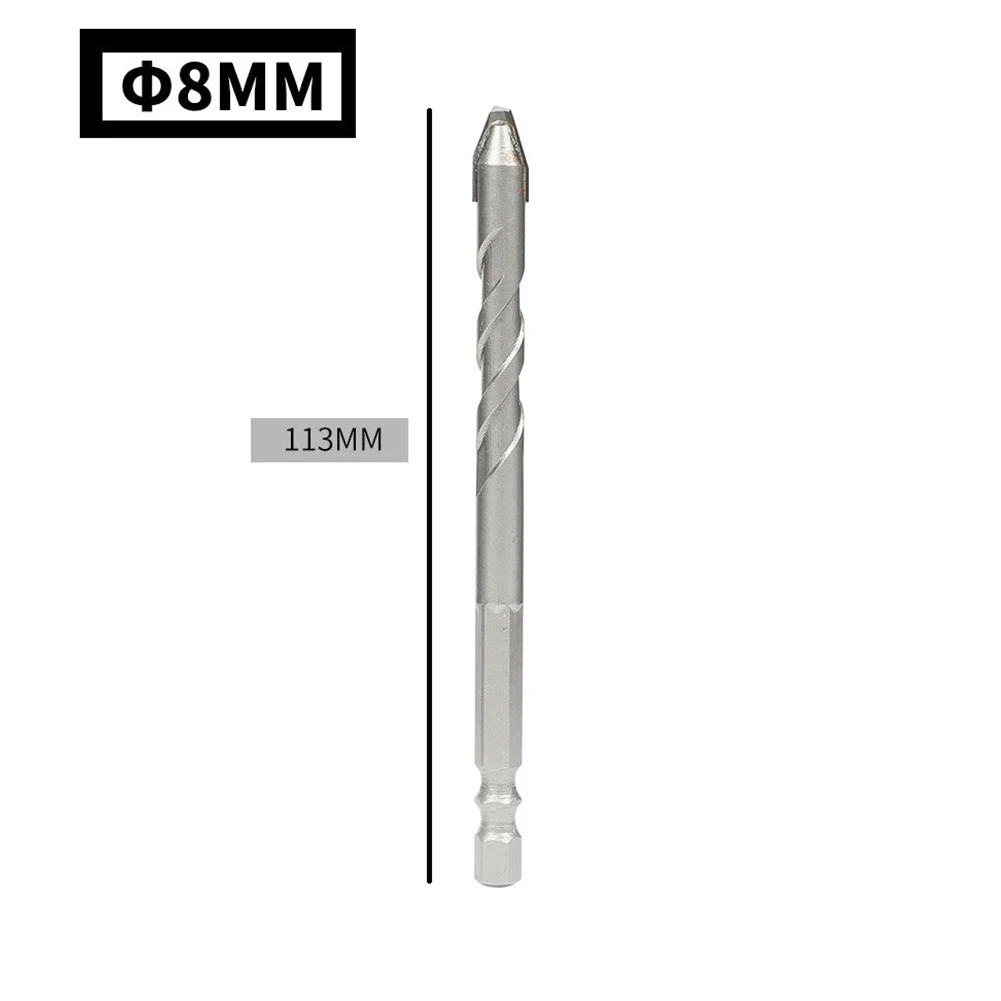 Hexagonal Shank Drill Bit For Ceramic Glass Tricorn Bit Glass Bit 8mm Wear Resistance 10mm 6mm Cemented Carbide