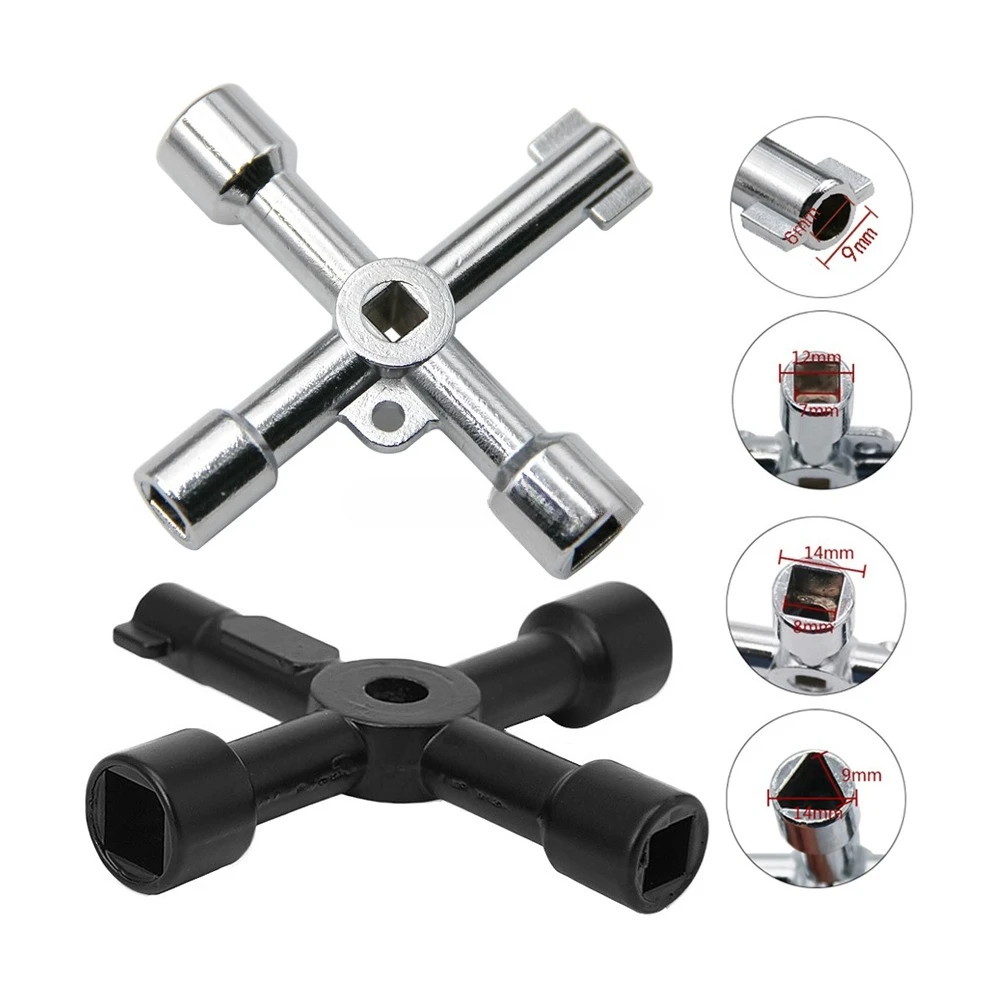 4-in-1 Portable Silver/black Screwdriver DIY Socket Wrench Screwdriver Head Hand Tool Accessories
