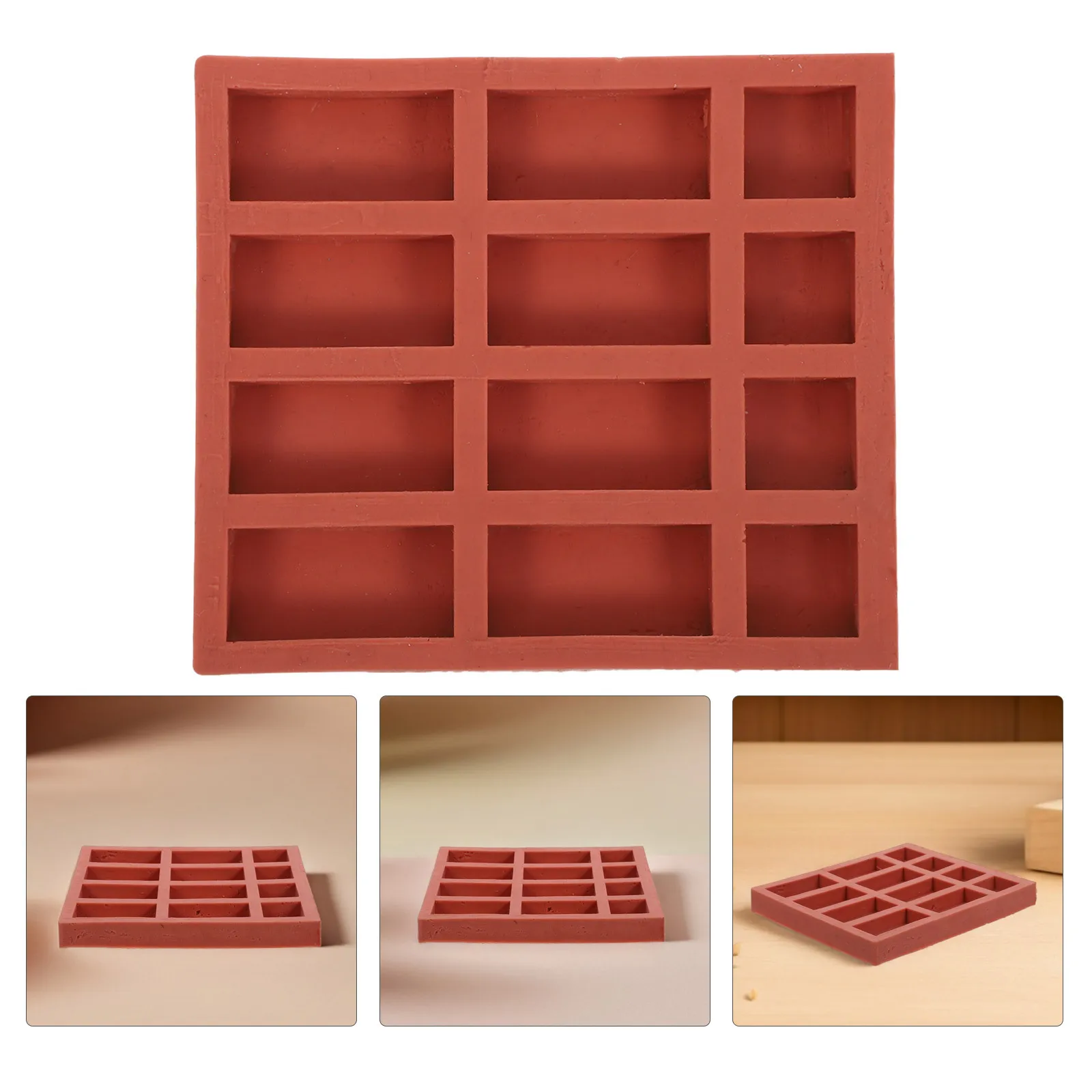 

Miniature Brick Silicone Mold Flexible Craft Tool for DIY Building Wall Models Plaster Cement Clay Art Projects Kids
