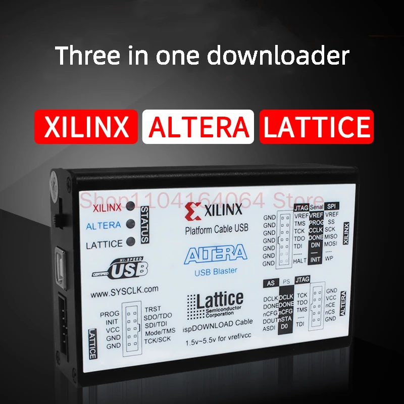 Xilinx Downloader Altera Download Cable Lattice USB Three in One FPGA CPLD Development Board