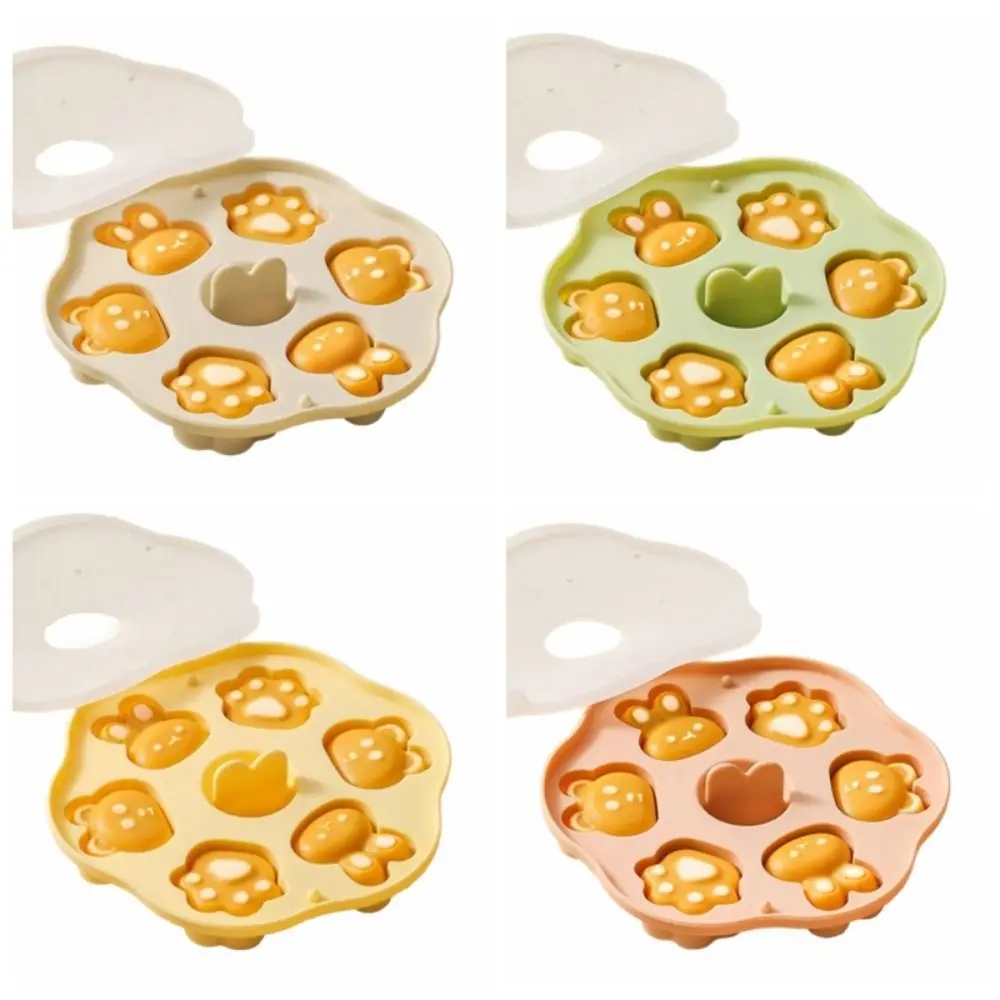 الإبداعية طعام الطفل على البخار قالب الكعكة 190 مللي 6 شبكات سيليكون قالب الكعكة قابلة لإعادة الاستخدام DIY بها بنفسك مساعدة الغذاء الخبز قالب الخبز أداة