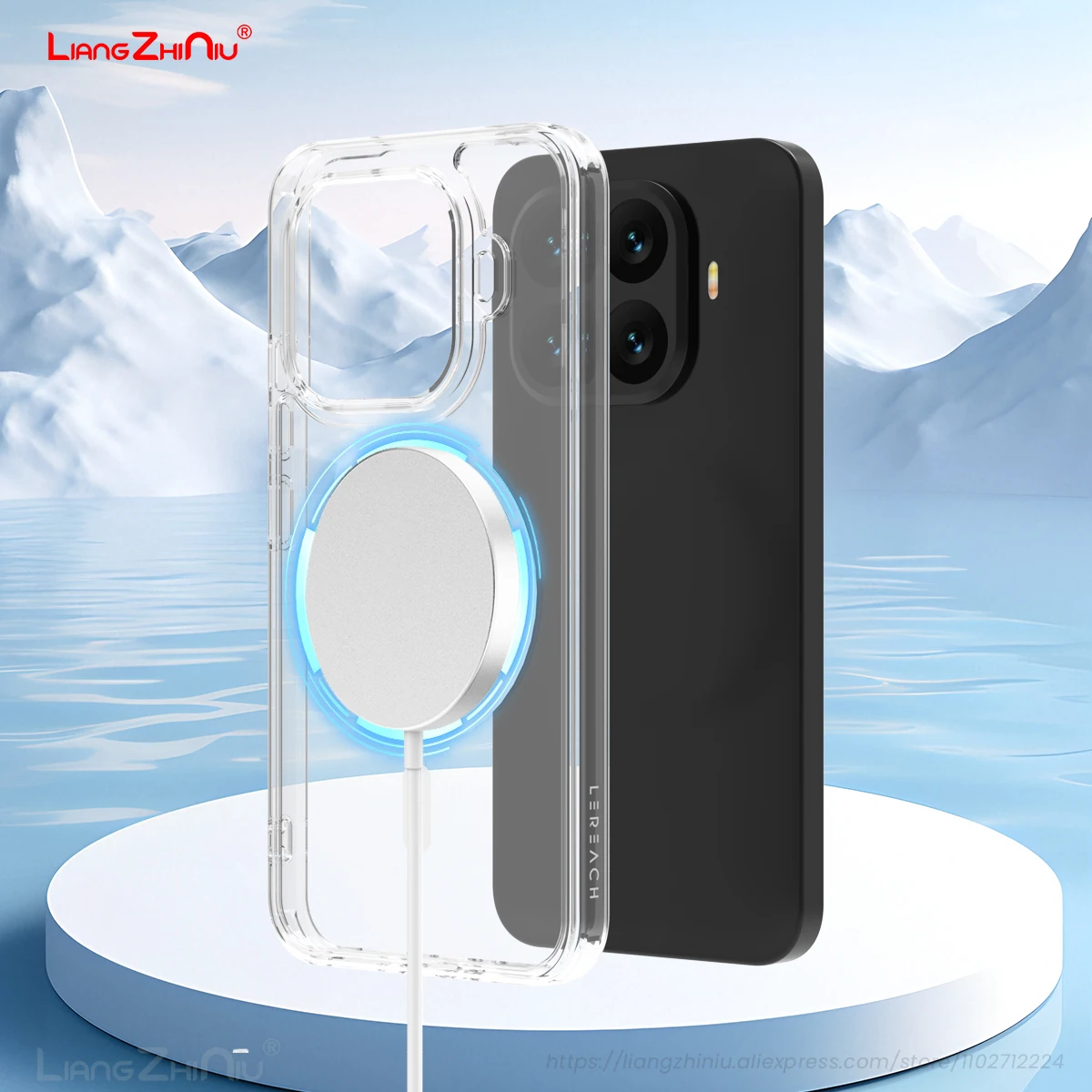 حافظة هاتف مغناطيسية شفافة عالية الدقة لهاتف Xiaomi 15T Pro/Mi 15T زوايا وسادة هوائية مضادة للخدش مضادة للخدش من البولي يوريثان الحراري + PC حافظة صلبة شفافة #1