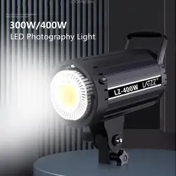 LATZZ 300w 400w Bi-Color COB Video Light Photographic Studio LED Light 3200K-5600K for Camera Shoot Short Video Live streaming