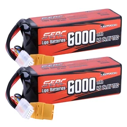 SUNPADOW 4S Lipo Battery for 14.8V 6000mAh 70C XT90 Connector with RC Buggy Truggy Vehicle Car Truck Tank Racing Hobby