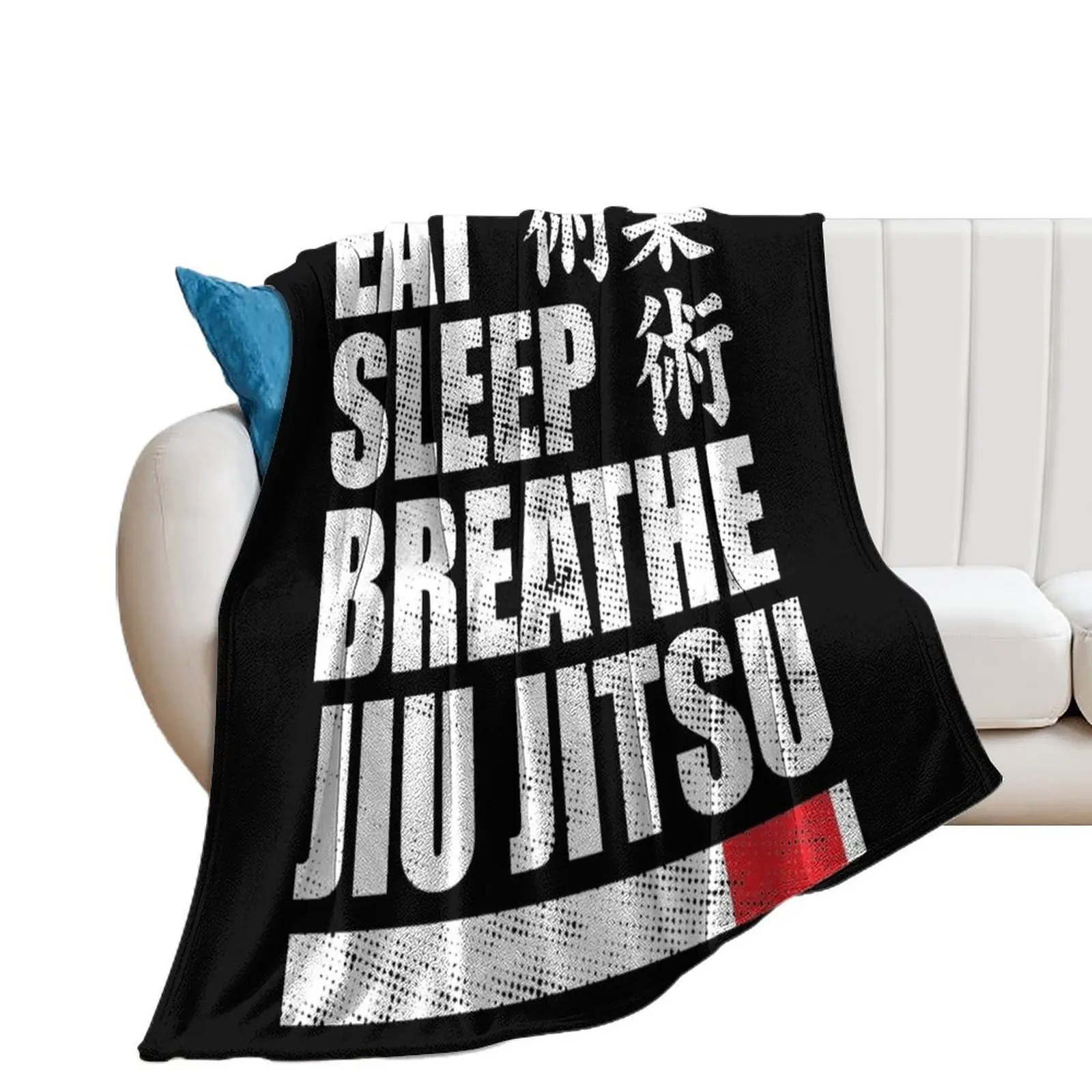 

Eat Sleep Breathe Jiu Jitsu Throw Blanket for winter Furry Blankets