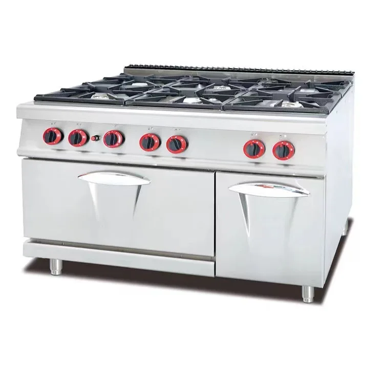 

Pot stove, four heads, six heads, with oven, professional, commercial