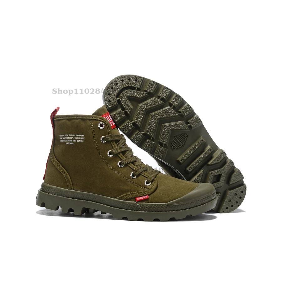 PALLADIUM High-top Boots Pallabrouse Sneakers Men Military Ankle Canvas Casual Shoes Women Casual Shoes Eur Size 36-45