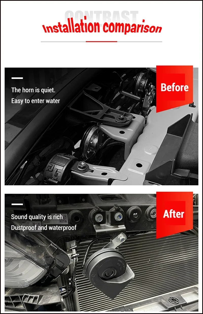 Car Snail Type Horn Accessories Modified Tweeter High Bass Styling For Honda CIVIC 11TH 2022 2023 2024