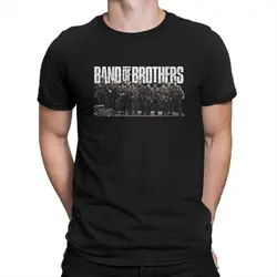 All Member T-Shirt for Men B-Band Of Brother TV Novelty Cotton Tees Round Neck Short Sleeve T Shirts Gift Idea Clothing