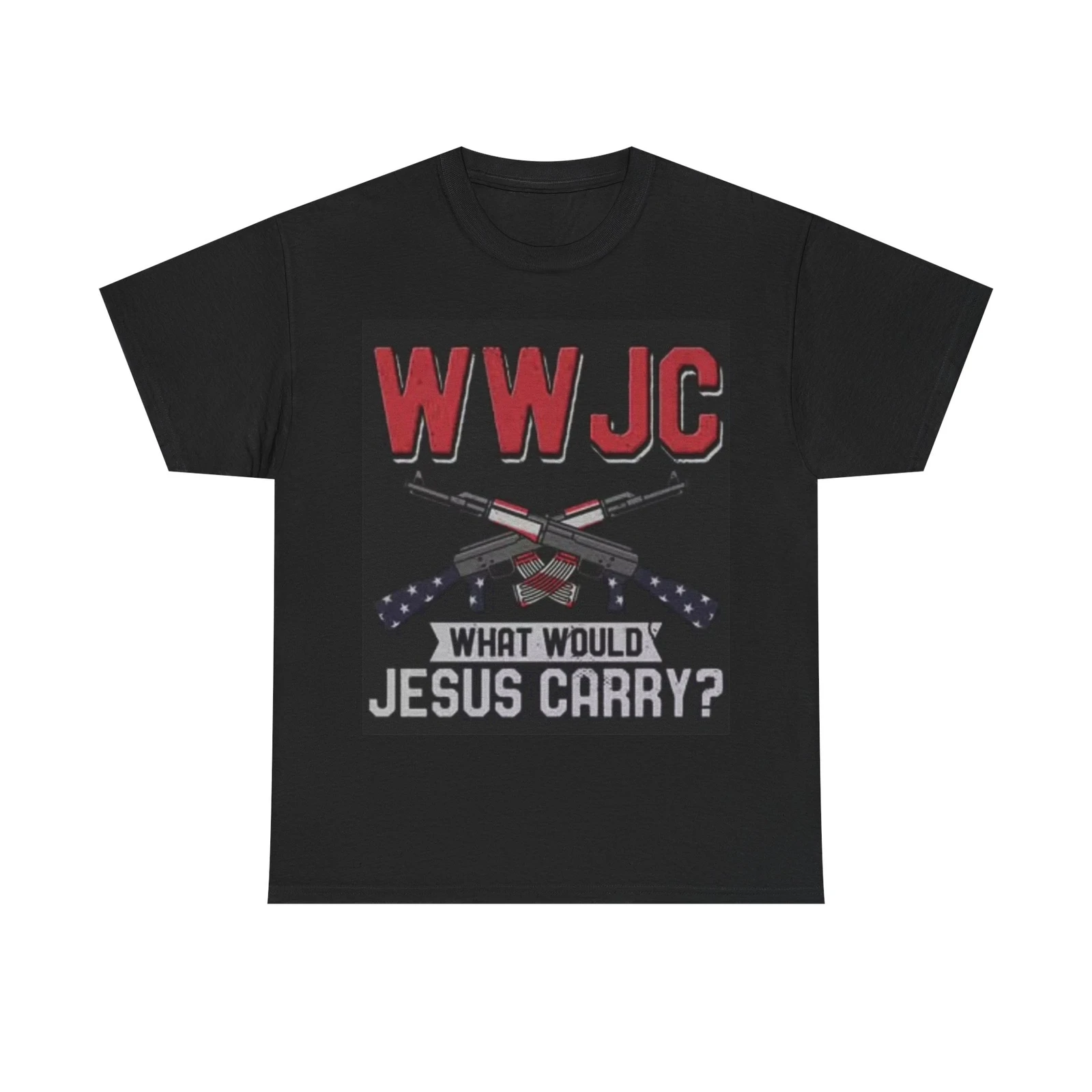 

What Would Jesus Carry Funny Shirt 1776 Guns Unisex Heavy Cotton Tee
