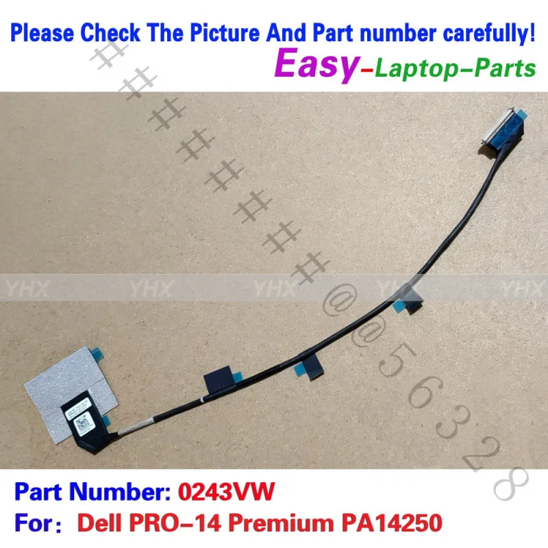 AS+New 0LED FHD EDP Screen Cable For Dell PRO‑14 Premium PA14250 Laptop Display Flex Cable P/N:0243VW Replacement Repair Part