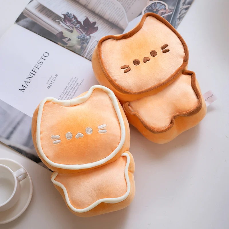 Cat Stuffed Toys Kawaii Biscuit Shaped Toys Pillow Cute Food Cats Toys Girls Soft Pillow For Room Best Christmas Gifts