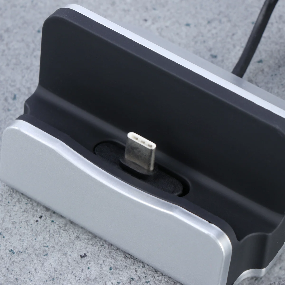 قاعدة شحن USB من النوع C حامل سطح المكتب لأجهزة 950 Xl 5 10 5X Type C فضي سريع