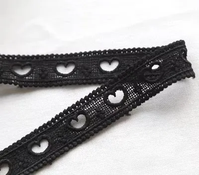 Width: 2cm (0.8 inch) Lovely Peach Heart Hollow Out Lace Garment Decoration Pure Cotton Water Soluble DIY Accessories(ss-6857)