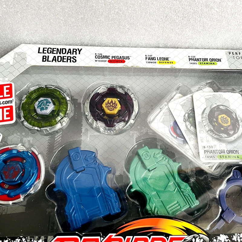 GENUINE Toupie Beys B-146/B-147 B-152 Metal Fury Legendary Bladers Set Cosmic Pegasus Fang Leone Phantom New With Original Box