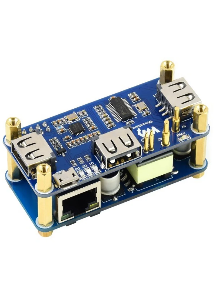 raspberry-pi-zero用poeイーサネット-usbハブモジュール、rj45ポート1つ、usbポート3つ