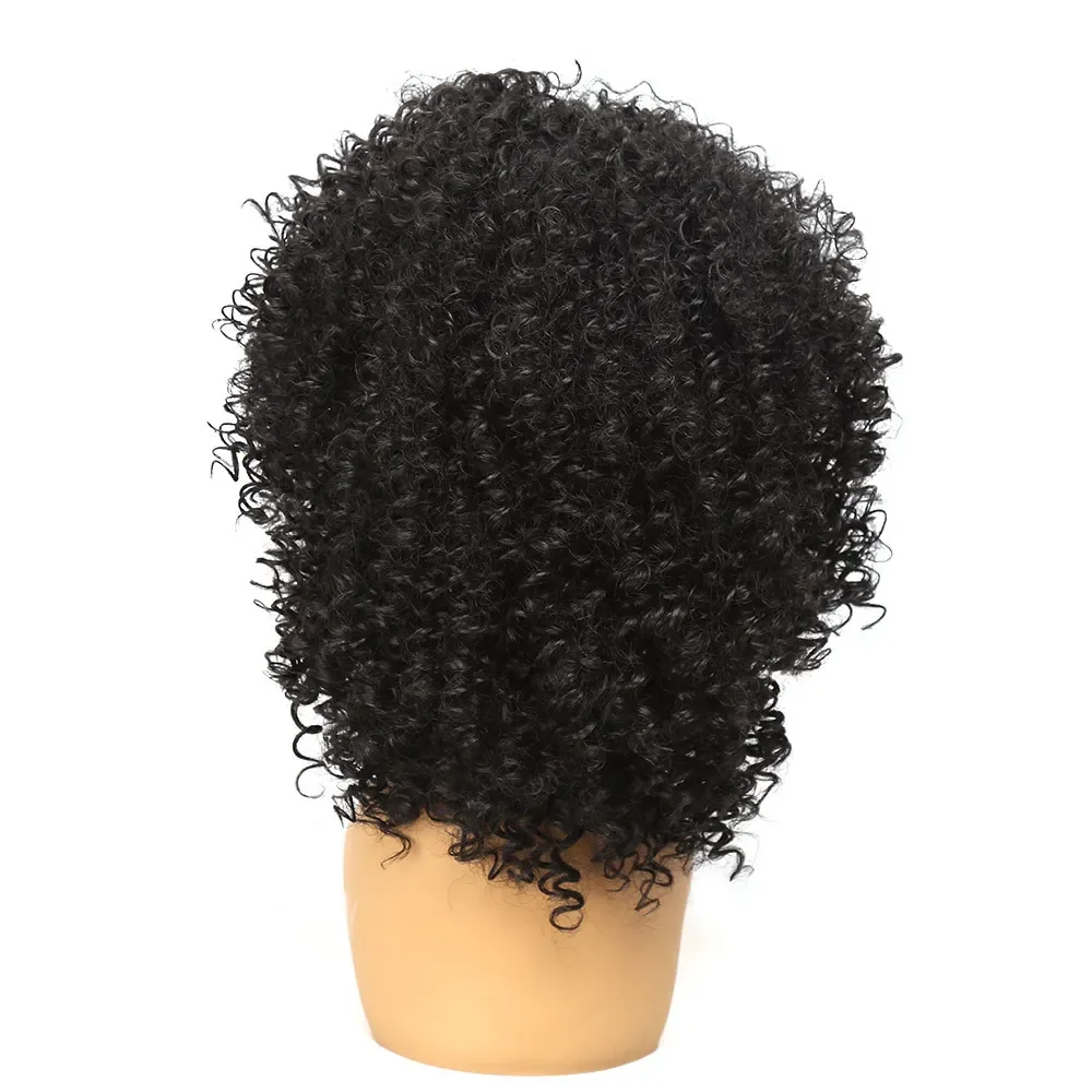 Peruca encaracolada com cabelo de bebê para mulheres, escolha cor e estilo, perucas completas de cosplay, vermelho, marrom, preto, loiro, bordô