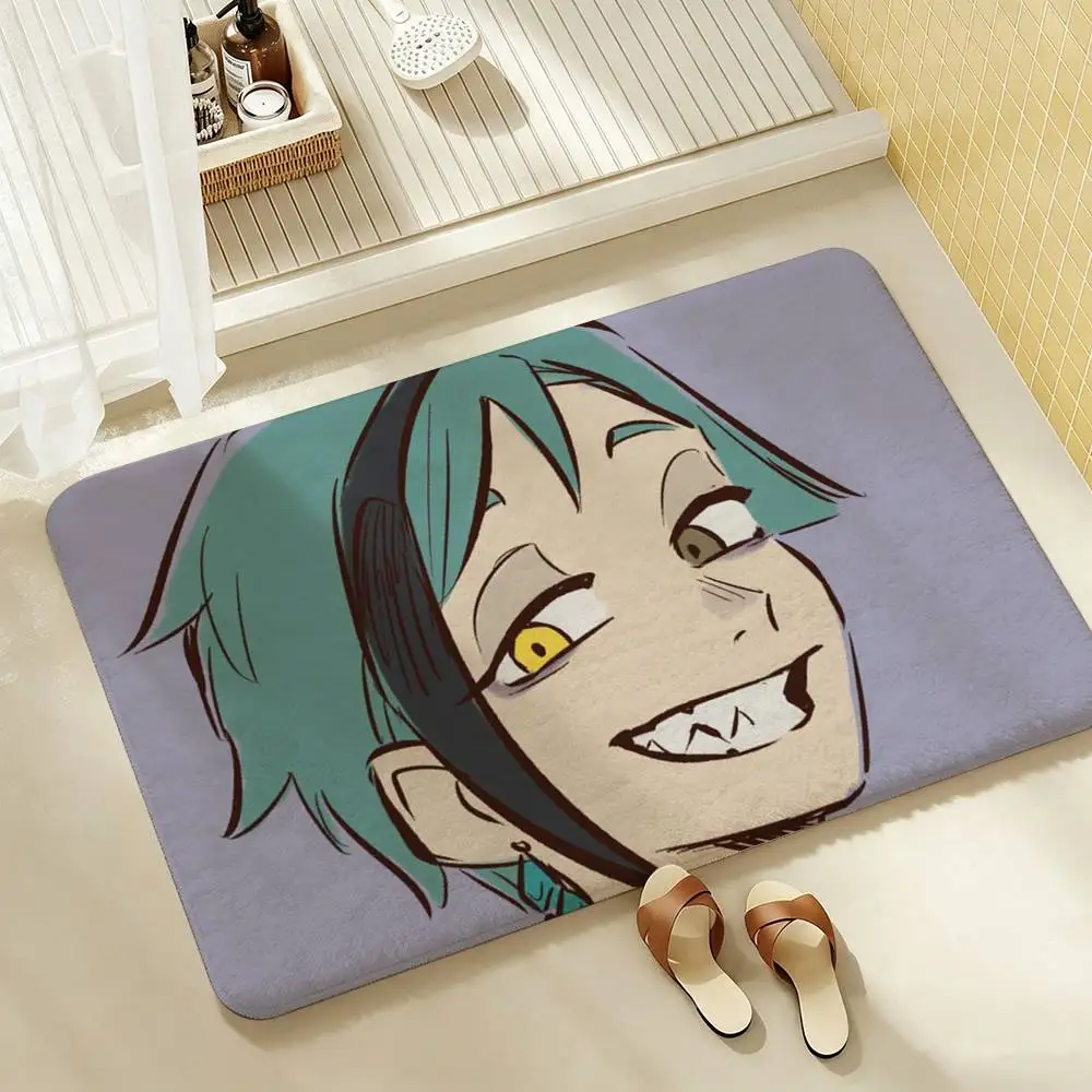 Twist Wonderland Floyd Jade  Shower Room Absorbent Small Floor Mat Soft Comfortable Decorative Foot Mat