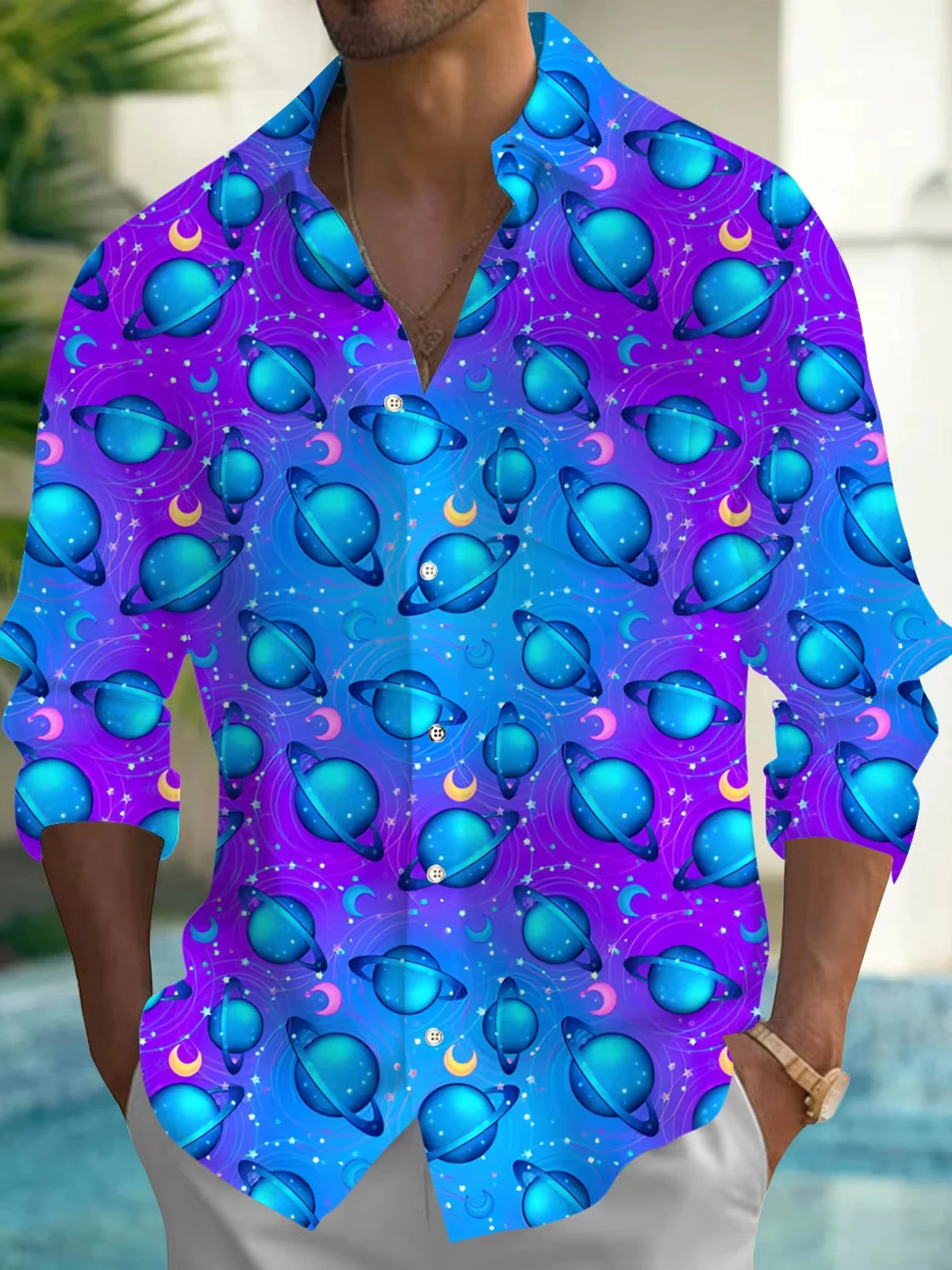 Men's spring and autumn casual long-sleeved shirts, handsome, fashionable and versatile new top