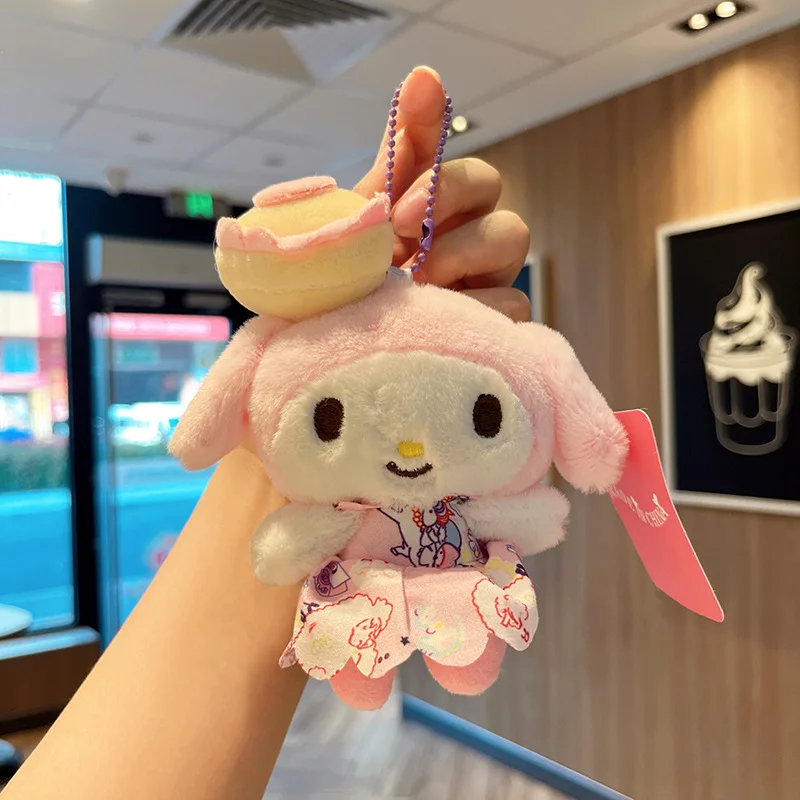Sanrio Cake MY MELODY Cartoon Niedliches Plüschtier Schlüsselanhänger Paar Rucksack Anhänger Auto Schlüsselanhänger Beste Freundin Geburtstag Weihnachtsgeschenke