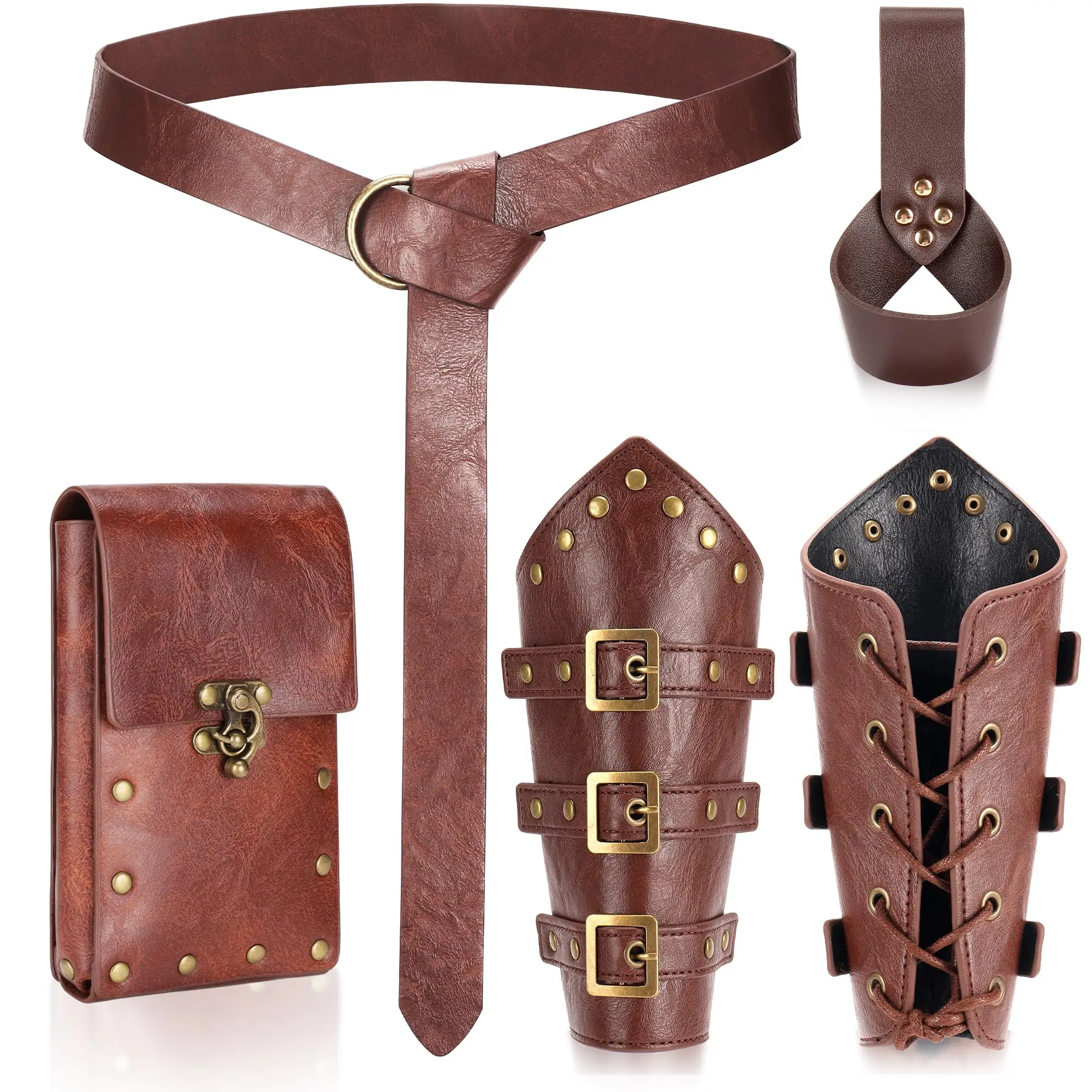 Saia de cinto medieval renascentista, caminhadas, chifre viking, capa de couro para punhal e espada, acessório de sapo