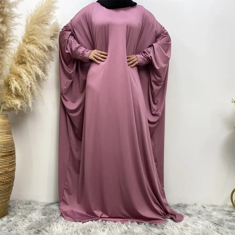 Mulheres muçulmanas roupas tradicionais vestido eid ramadan oração vestuário batwing manga turco robe islâmico abayas burqa abaya kaftan