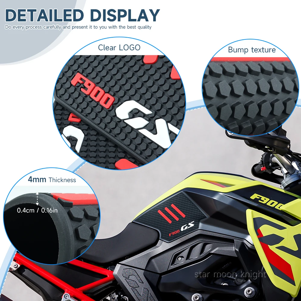 Motorcycle Fuel Tank Traction Pads Anti-slip Stickers Fuel Tank Knee Pads Protection Pads For BMW F900GS F 900 GS F900 GS 2024