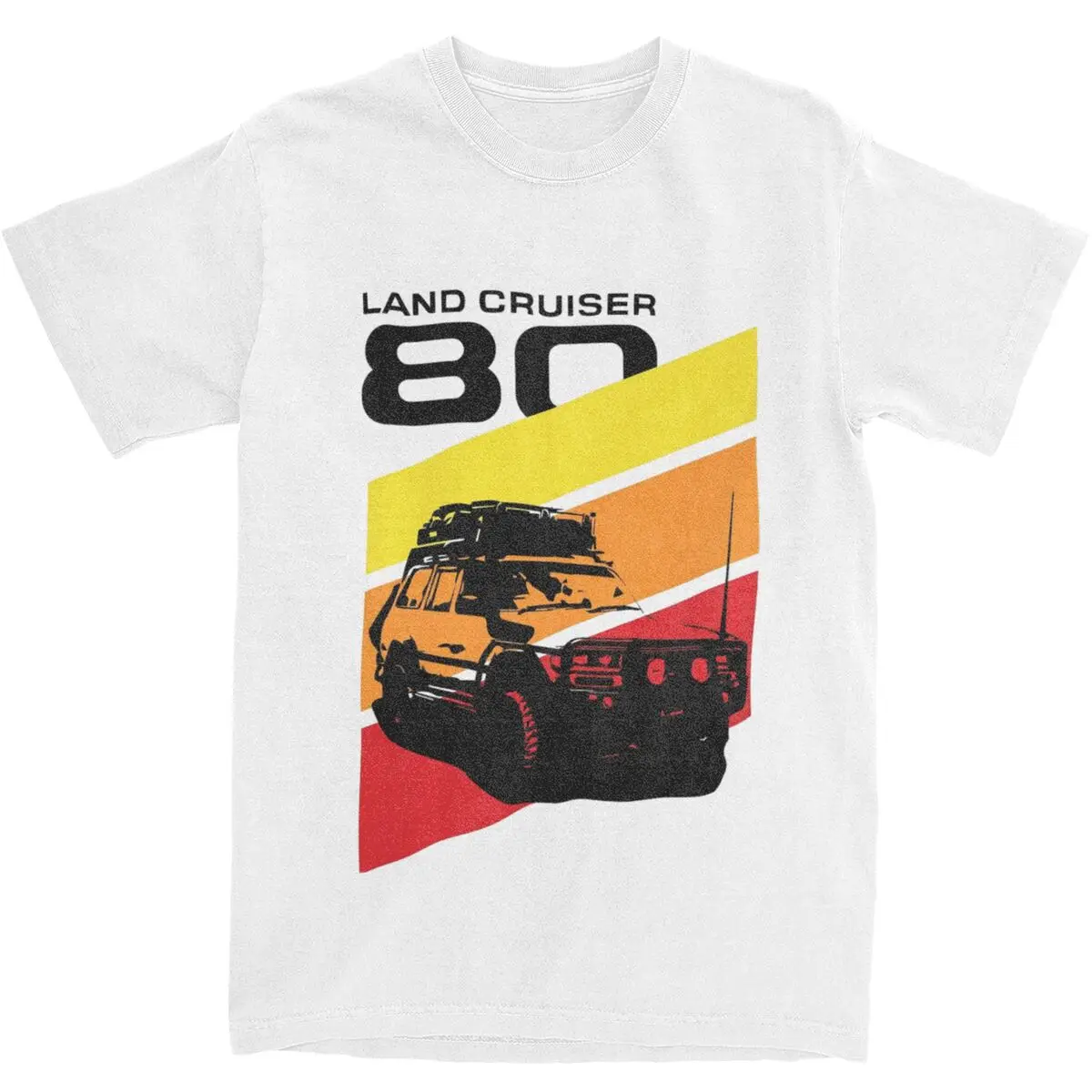 Overlanding Fj 80 Series Landcruiser T Shirt Accessories Men Cotton Land Cruiser FJ80 Off Road Tee Shirt Short Sleeve Clothing