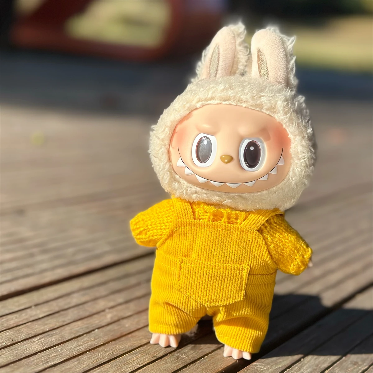 For 15-17cm Labubu Clothes Pocket overalls Collection Labubu Outfit Accessories Vinyl doll replacement Clothes