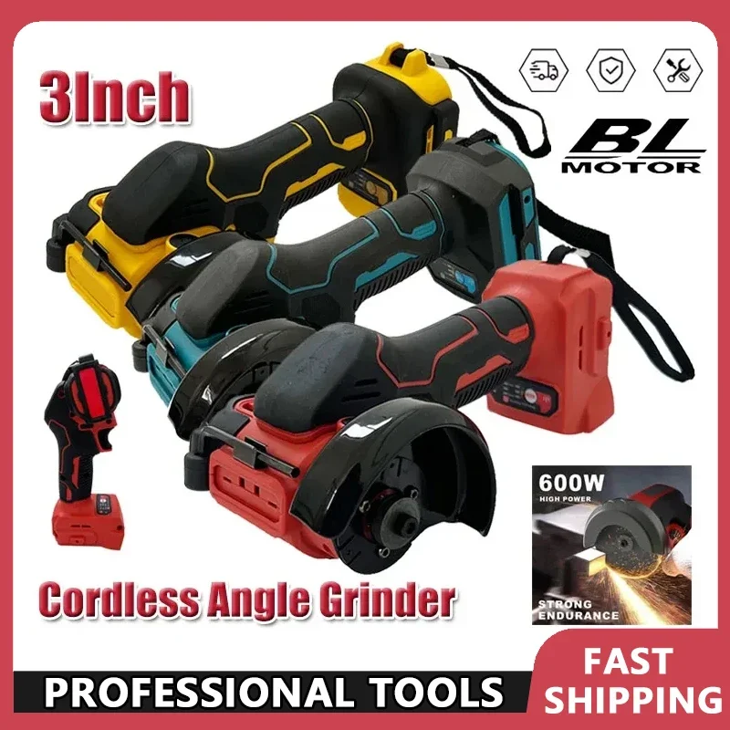 Fit Milwaukee For Dewalt Makita 3 Inch Angle Grinder Cordless Polishing Cutting Grinding Machine Power Tools