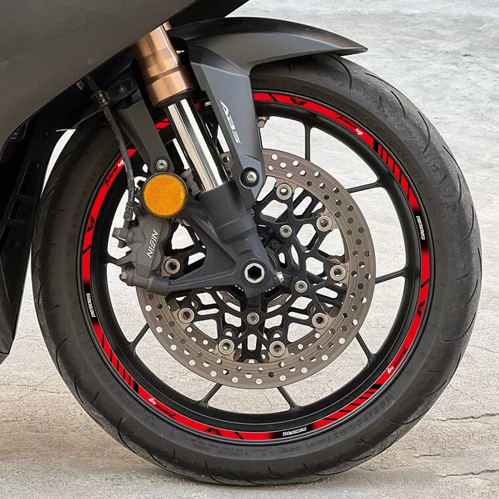 For Aprilia Tuono V4 1100 Factory V4R 17 Inches Reflective Motorcycle Wheel Hub Stickers Moto Inner Rim Stripe Decal Accessories