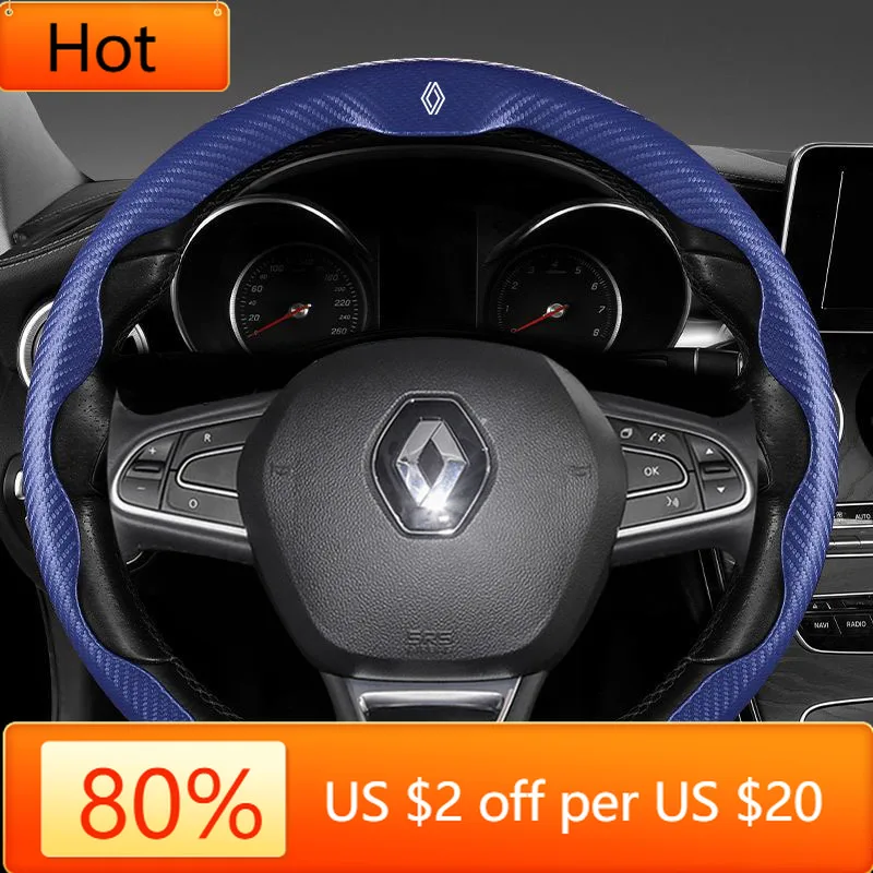 2026 Горячие наклейки для салона Renault, чехол на руль автомобиля для Renault Scenic Clio Laguna 2 3 4 5 Kangoo Fluence Megane Tra