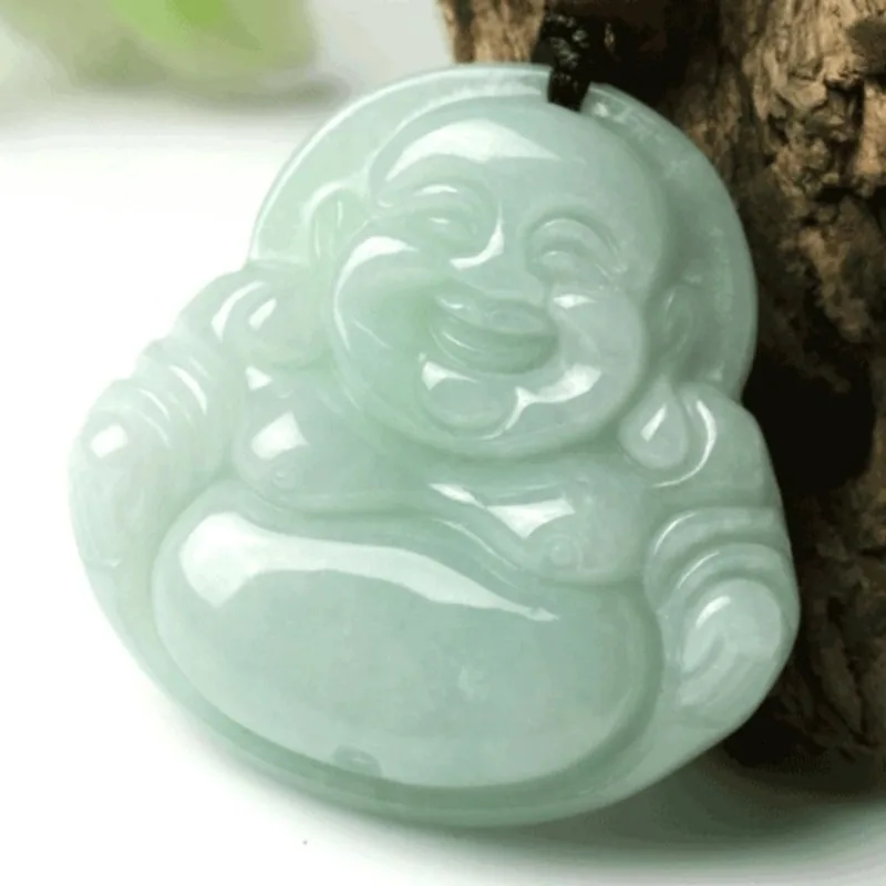 

Кулон Будды из натурального нефрита и нефрита, женский кулон Будды Майтрейи с большим животом, смеющийся Будда