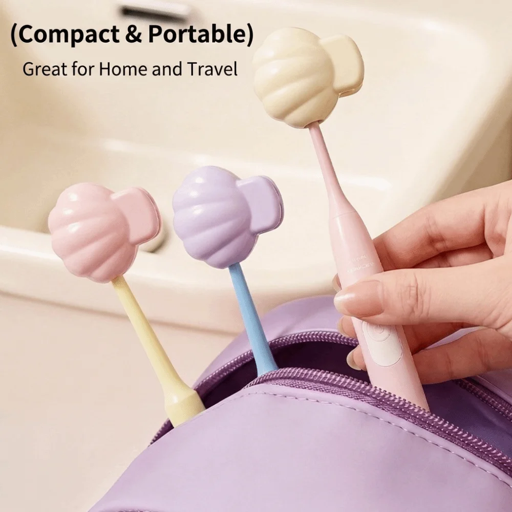 Universal Fit Toothbrush Head Cover Clip-On Ventilated Protective Cap Organizer Plastic Spring Clasp Toothbrush Cover