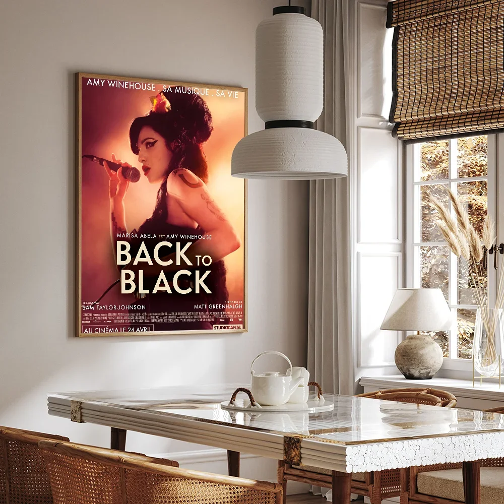 1PC Beauty Woman Amy Winehouse Music Singer Star  Movie Sticky Posters Retro Sticker Room Bar Cafe Aesthetic Art Wall Painting