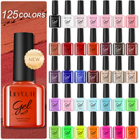 LILYCUTE 7ml Nail Gel Polish 125 Colors Gel Nail Polish Semi Permanent UV Gel Base Top Coat Nail Art Soak off UV LED Gel Varnish