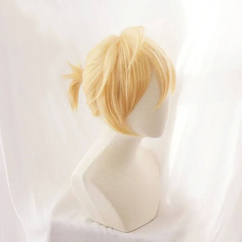 Rin Len Cosplay perruque courte Blonde résistant à la chaleur cheveux synthétiques Anime CosplaysWigs
