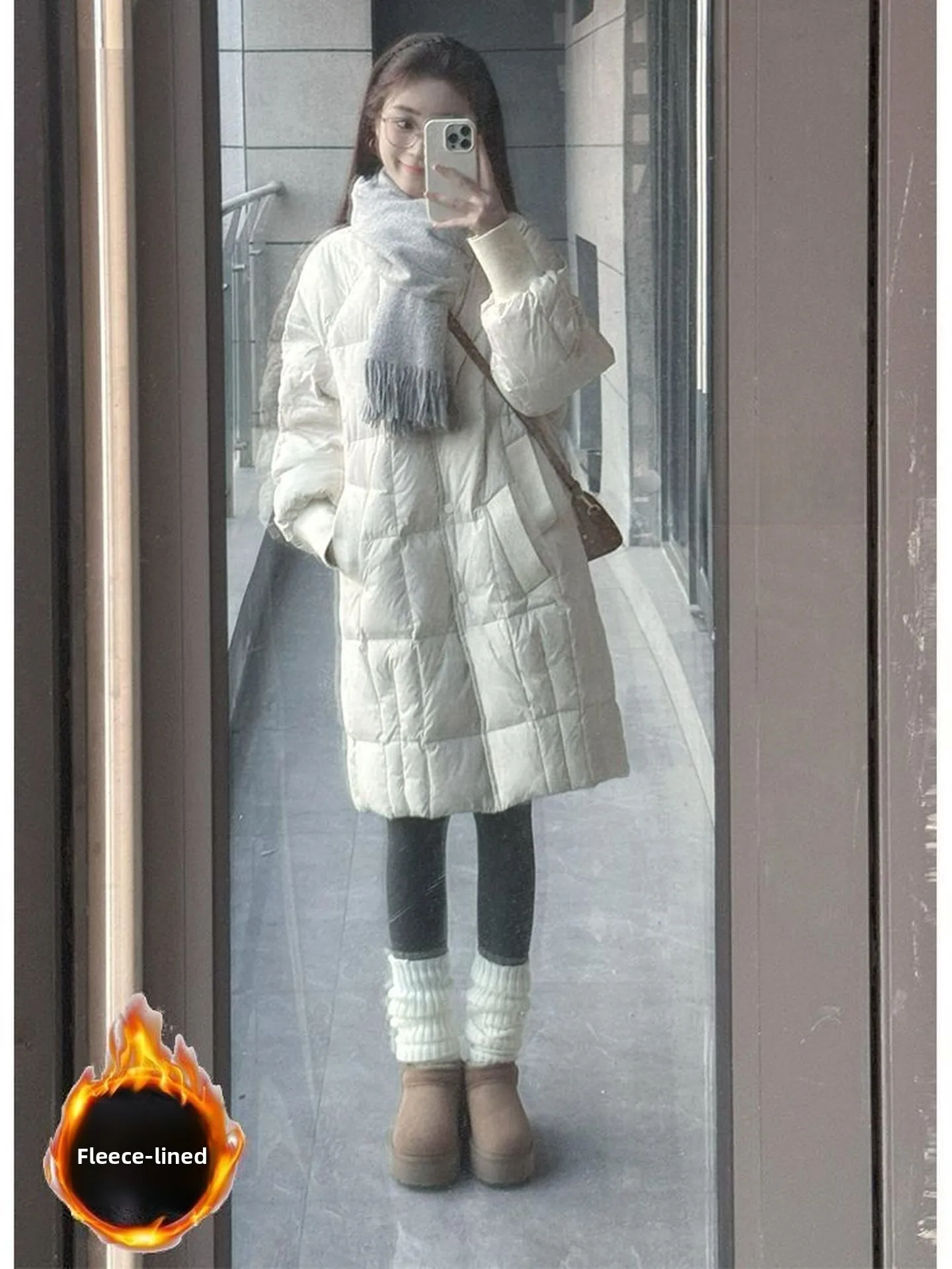 

plus Size Mid-Length Slim Fit down Cotton Jacket Women's Summer New Thin Warm Waist-Cinching Outerwear Pure Color Korean Style
