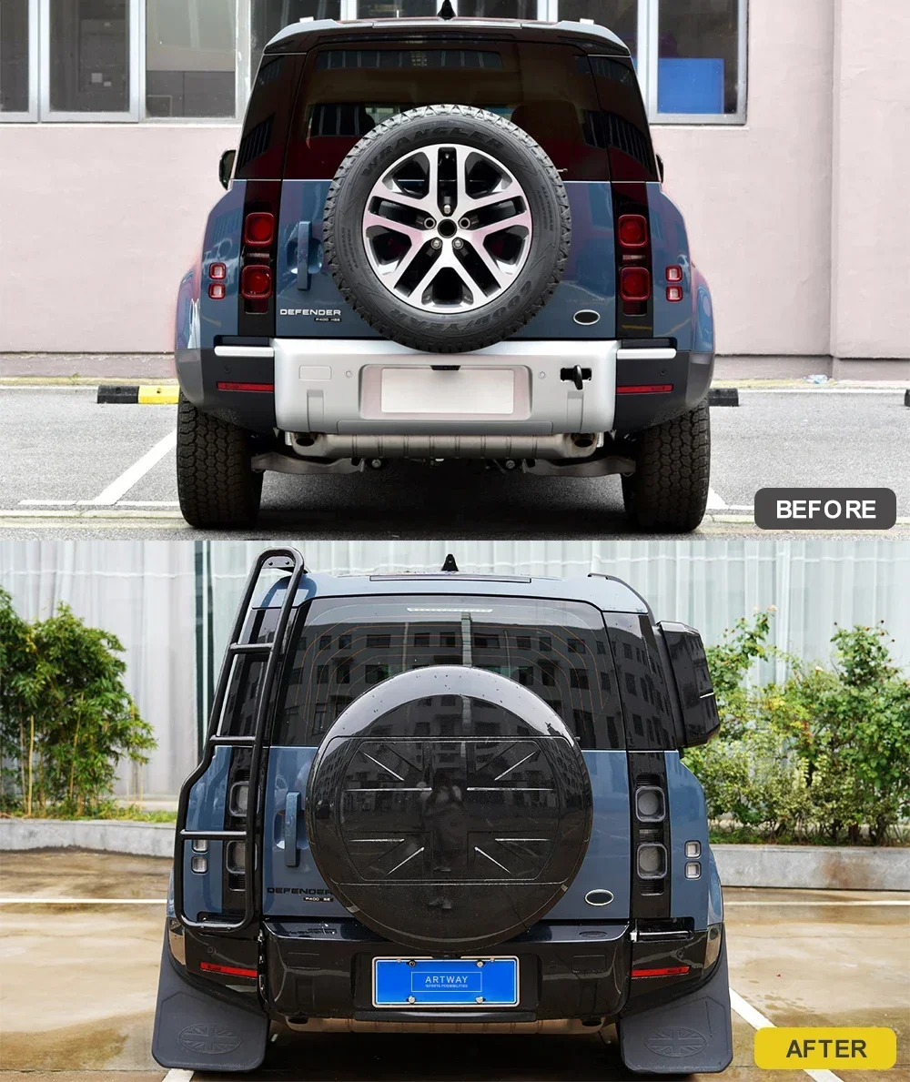 Special climbing Tailgate ladder Telescopic Black Side Ladder Tail ladder For 2020-2024 Land Rover Defender
