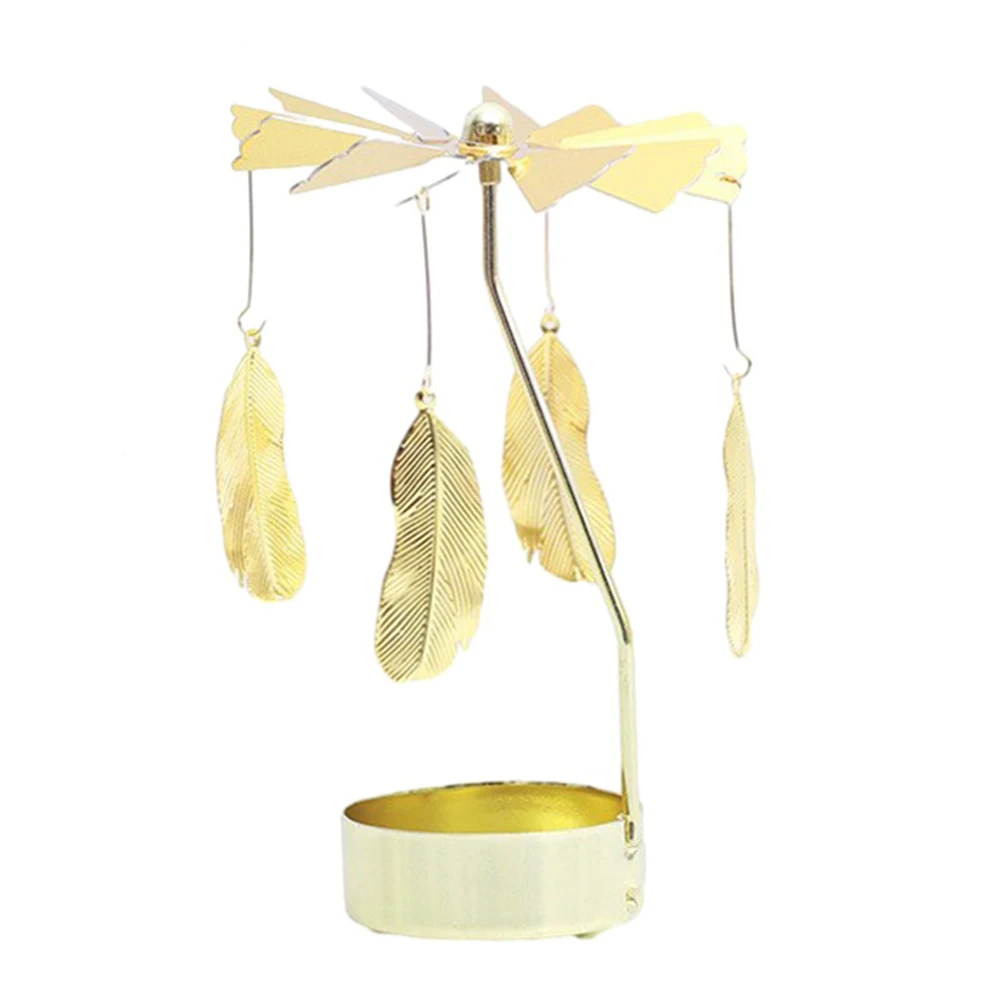 Candle Holder Candlestick Fantastic Decoration Automatically Rotates Decorative Candle Holder Easy To Assemble Living Rooms New