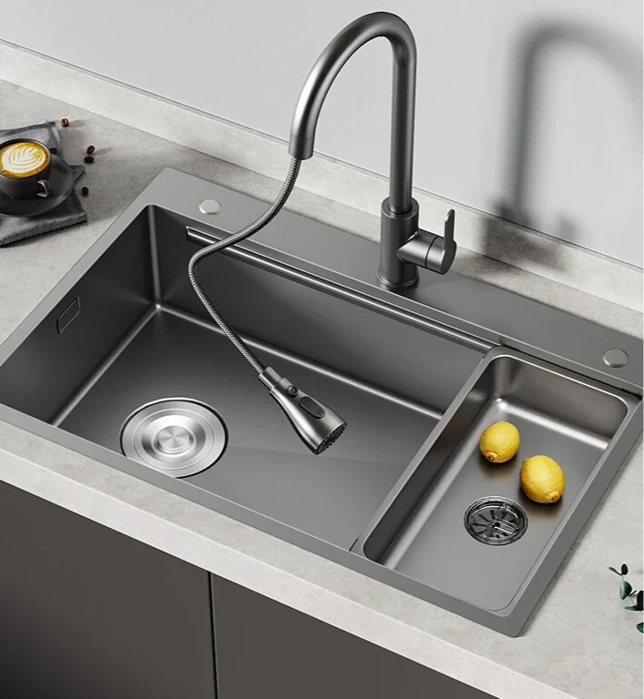 

Большой однослойный боковой слив из нержавеющей стали 304, водопад, раковина для овощей, мойка кухонной посуды