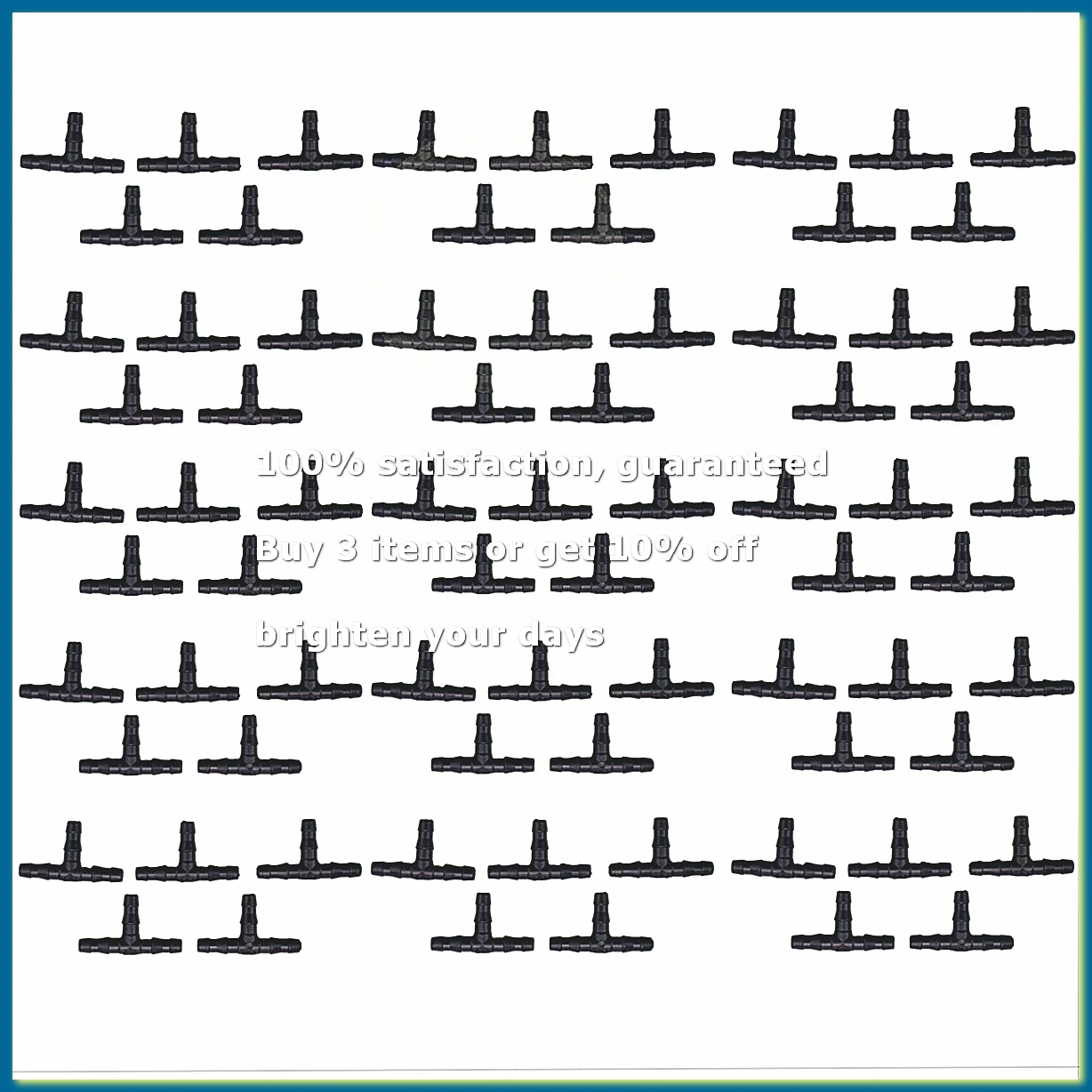 ●Drip Irrigation Barbed Connectors, Universal Barbed Tee Fittings 100Pcs, Fits 1/4 inch Drip Tubing (4/7mm Tee Pipe)