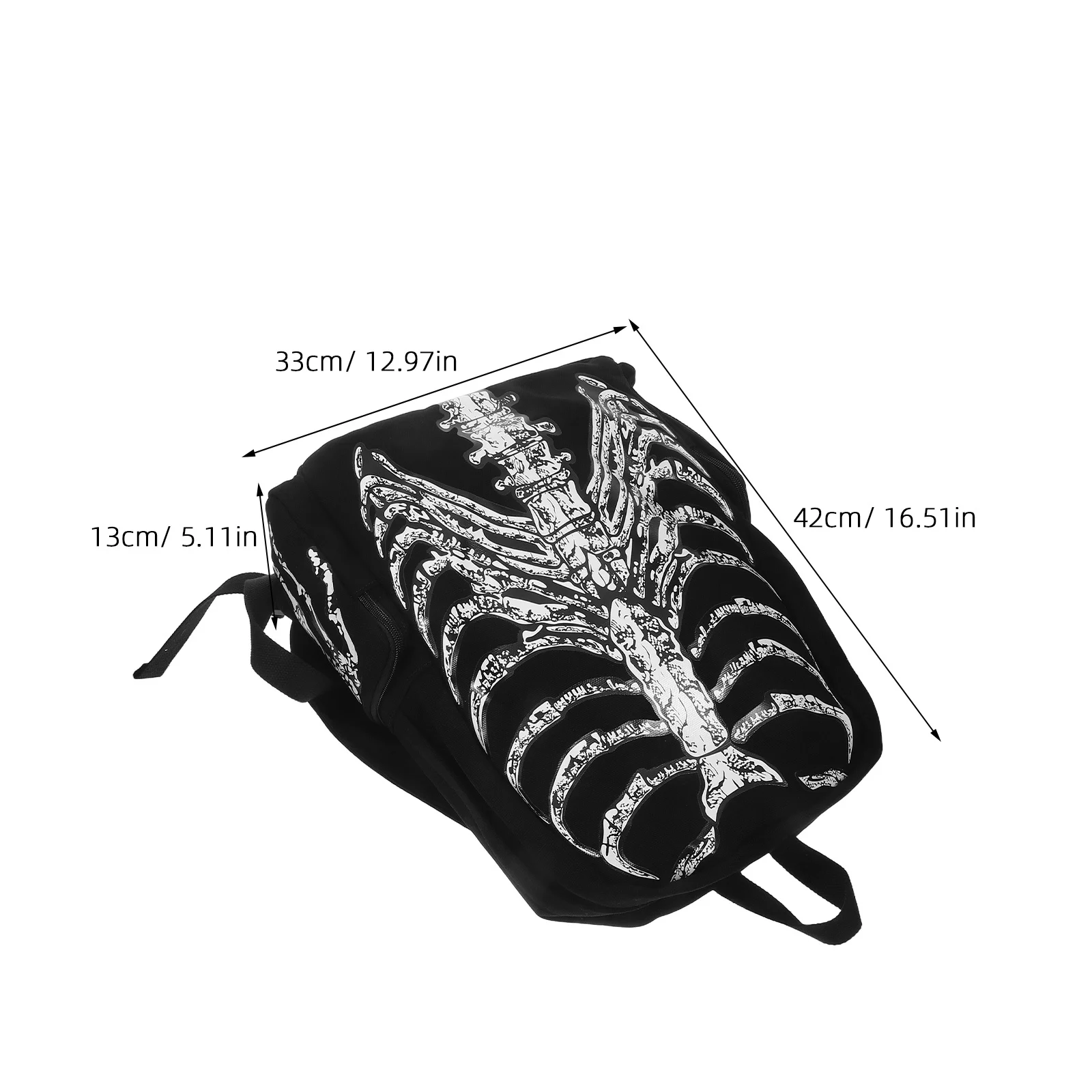 1Pcs Backpack Black White Large Capacity School Bag for Teenage Boys Girls Outdoor Travel Sports Students Hip-