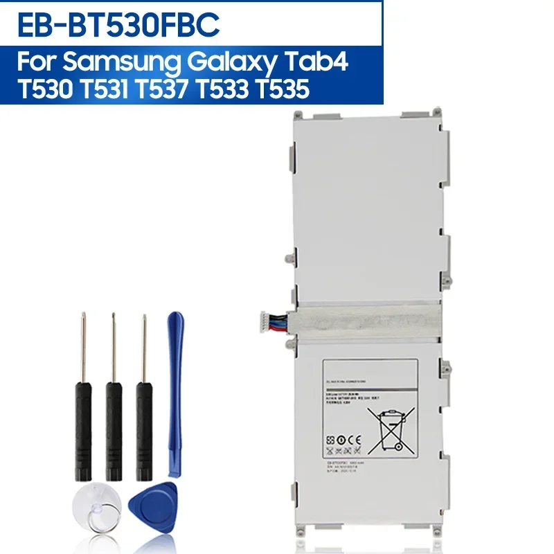 

Replacement Tablet Battery EB-BT530FBC For Samsung GALAXY Tab4 Tab 4 T530 T531 T537 T533 T535 EB-BT530FBE/FBU 6800mAh